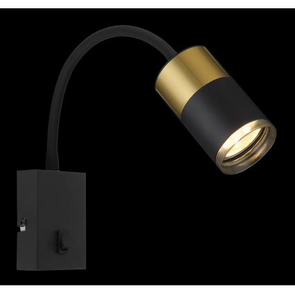 Globo - Спот аплик 1xGU10/25W/230V черен/златист