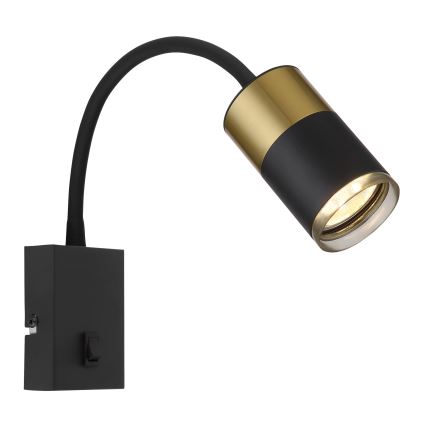 Globo - Спот аплик 1xGU10/25W/230V черен/златист