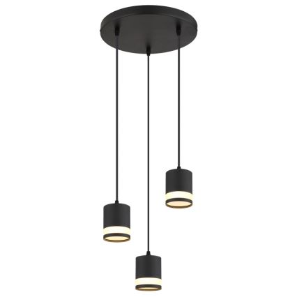 Globo - LED Пендел 3xGX53/7W/230V 3000K черен