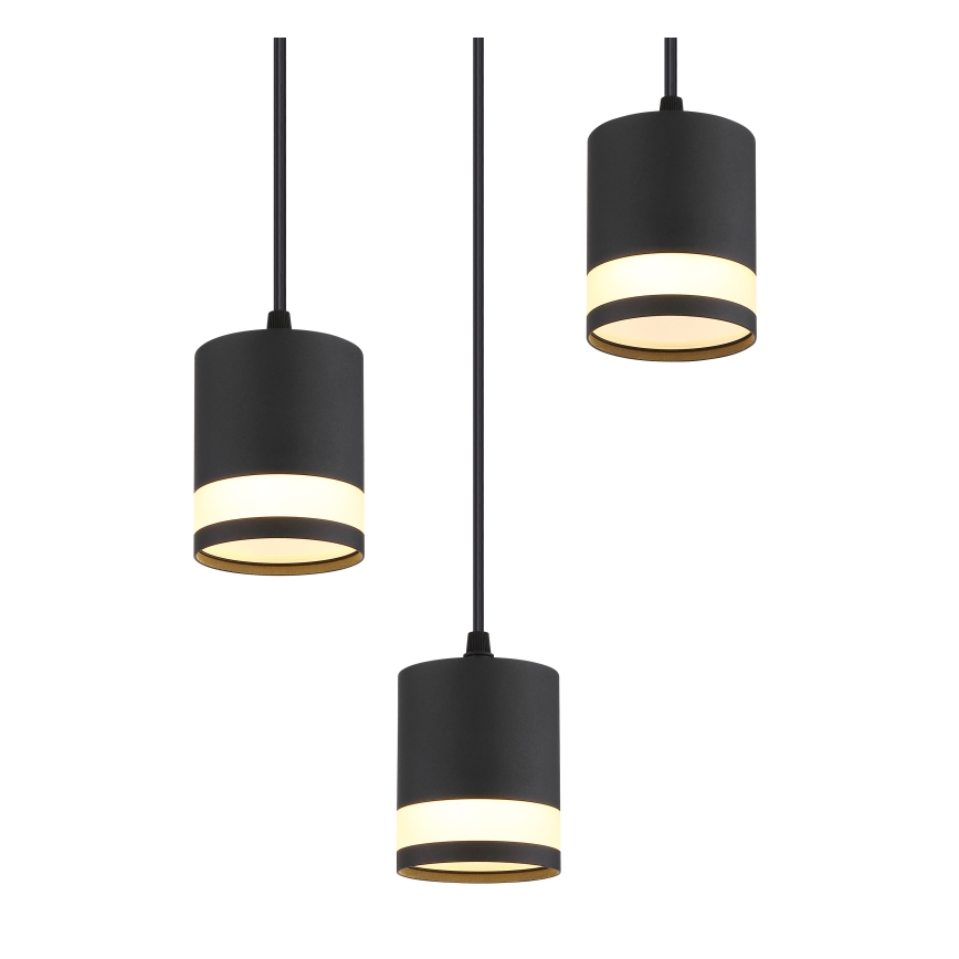 Globo - LED Пендел 3xGX53/7W/230V 3000K черен