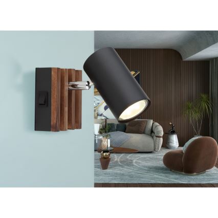 Globo - Спот аплик 1xGU10/25W/230V черен