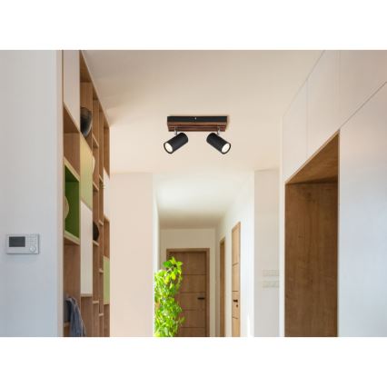 Globo - Спот 2xGU10/25W/230V черен