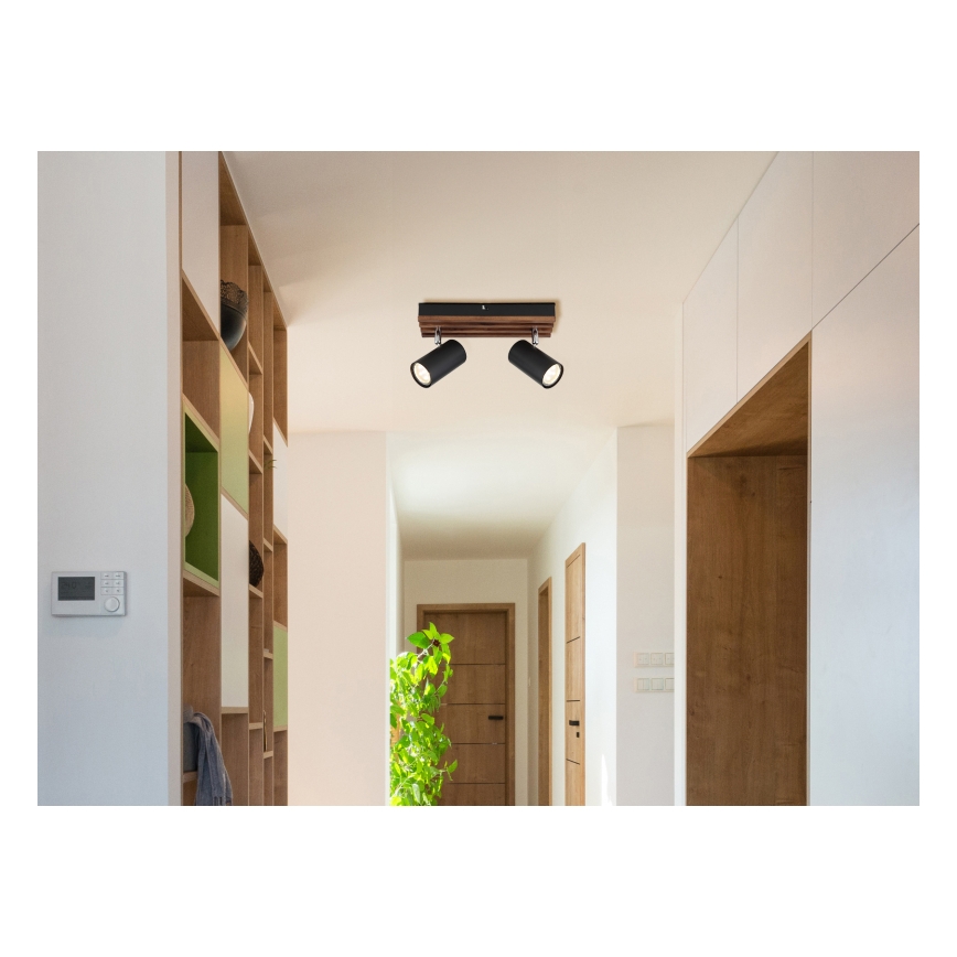 Globo - Спот 2xGU10/25W/230V черен