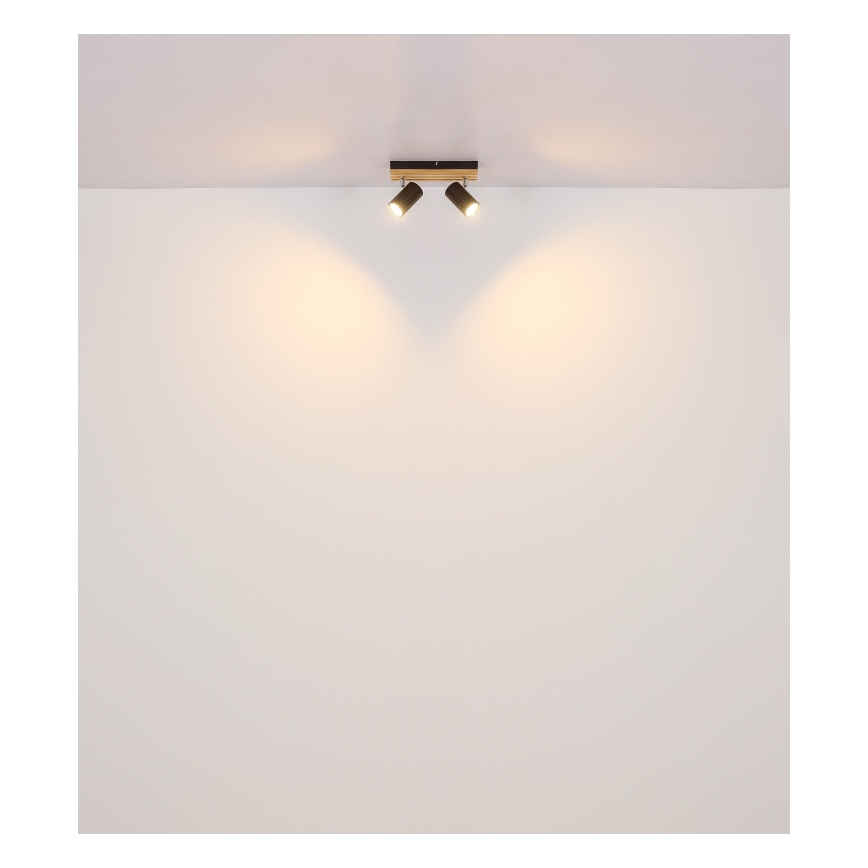 Globo - Спот 2xGU10/25W/230V черен