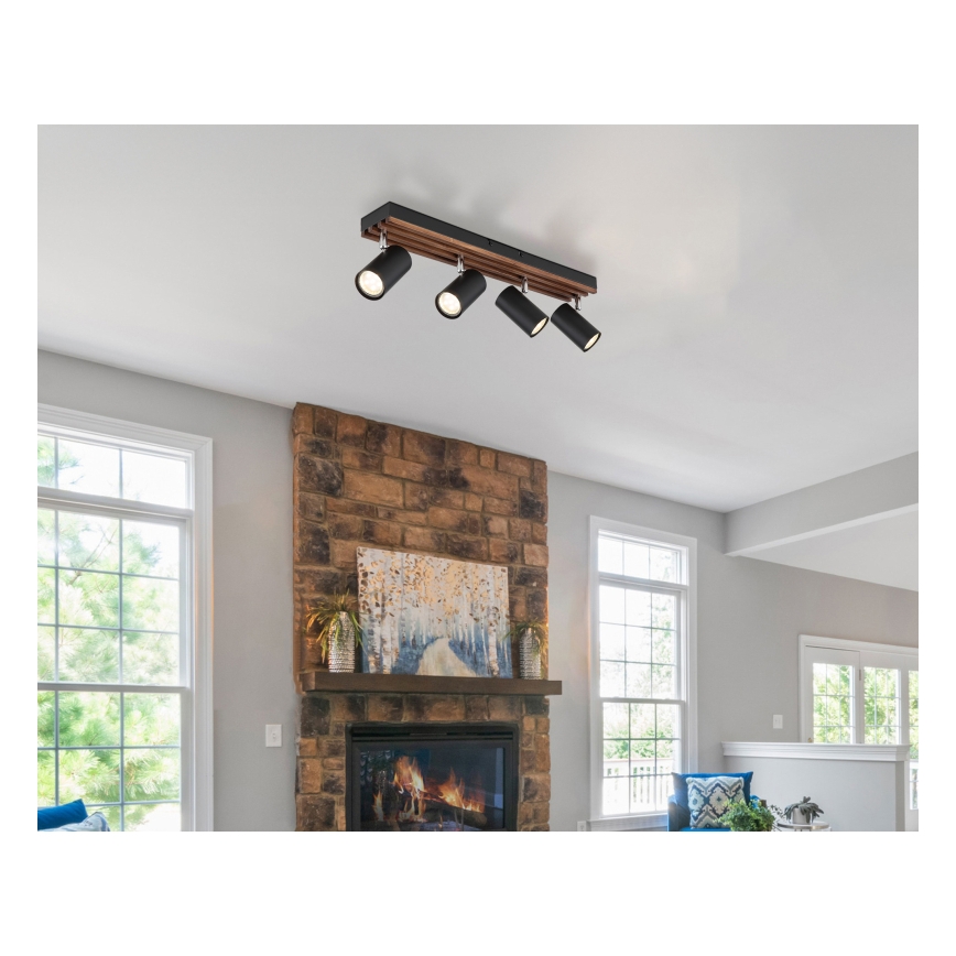 Globo - Спот 4xGU10/25W/230V черен