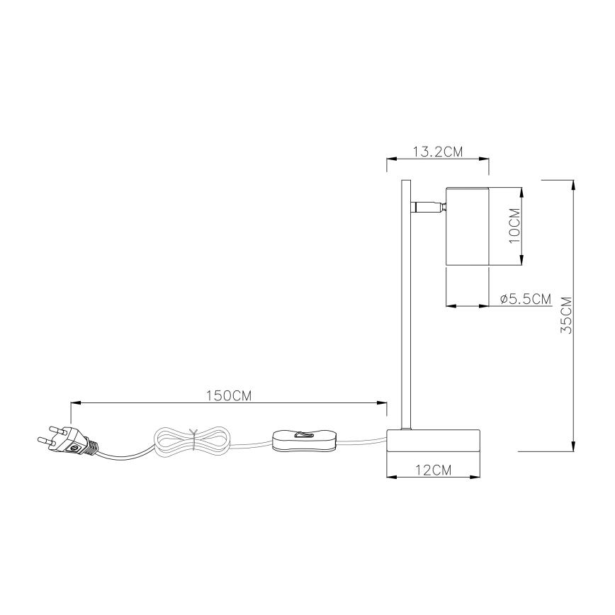 Globo - Настолна лампа 1xGU10/5W/230V сива/кафява
