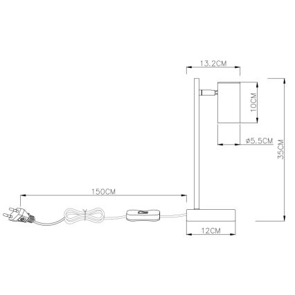 Globo - Настолна лампа 1xGU10/5W/230V