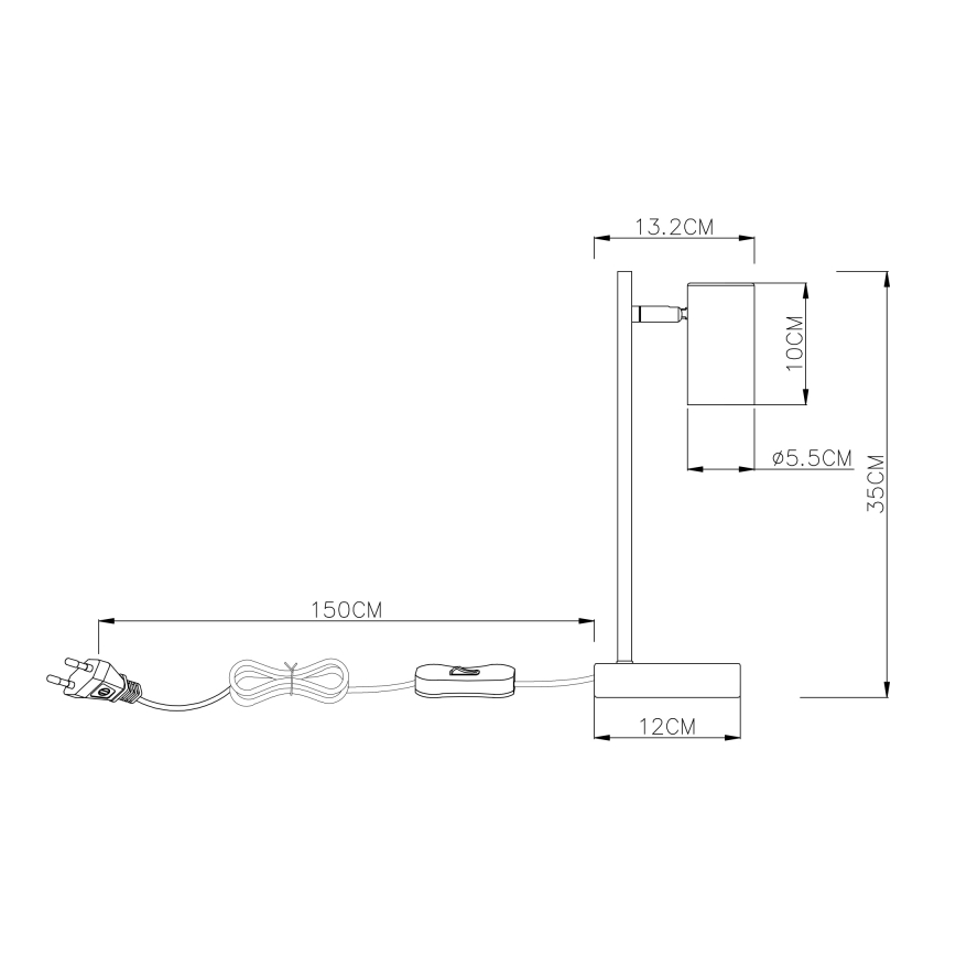 Globo - Настолна лампа 1xGU10/5W/230V
