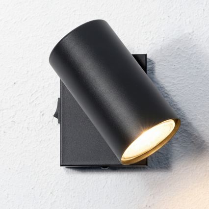 Globo - Стенен спот 1xGU10/25W/230V черен