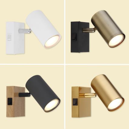 Globo - Стенен спот 1xGU10/25W/230V черен