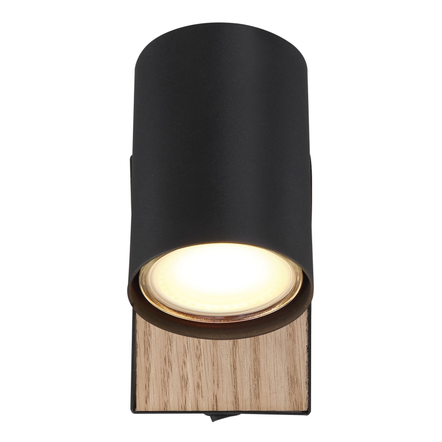 Globo - Спот аплик 1xGU10/35W/230V черен/кафяв