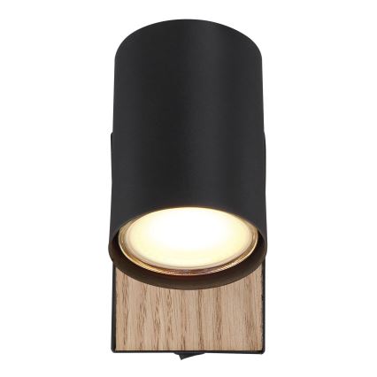 Globo - стенен спот 1xGU10/25W/230V черно/кафяво