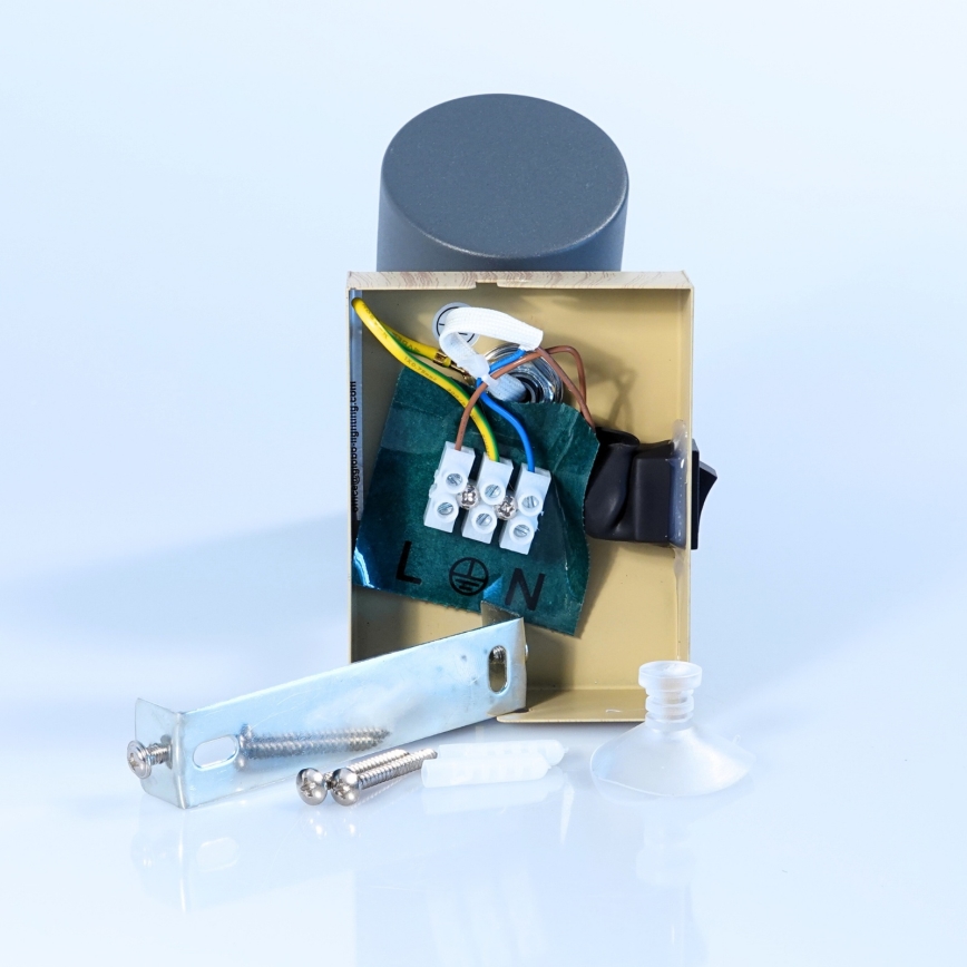 Globo - Стенен спот 1xGU10/25W/230V сив/кафяв