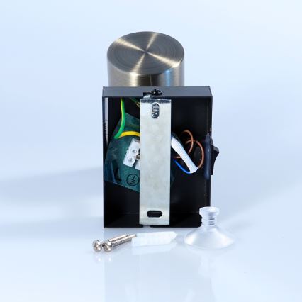 Globo - Стенен спот 1xGU10/25W/230V черен/месинг