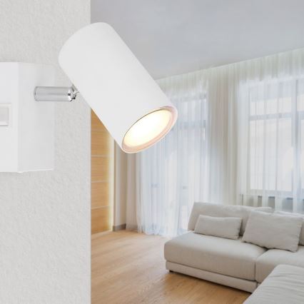 Globo - Стенен спот 1xGU10/25W/230V бял