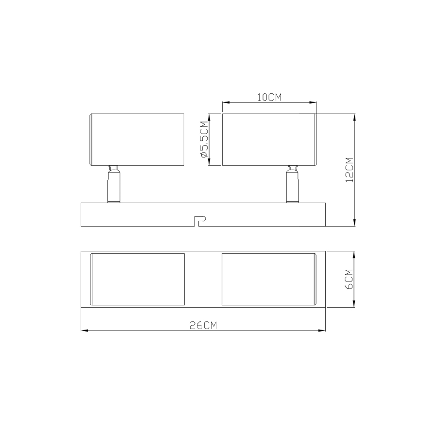 Globo - Спот 2xGU10/35W/230V черен