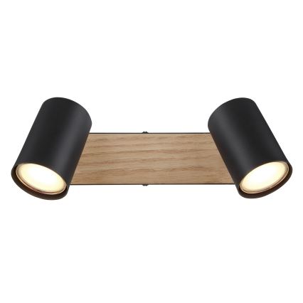 Globo - Спот 2xGU10/35W/230V черен/кафяв