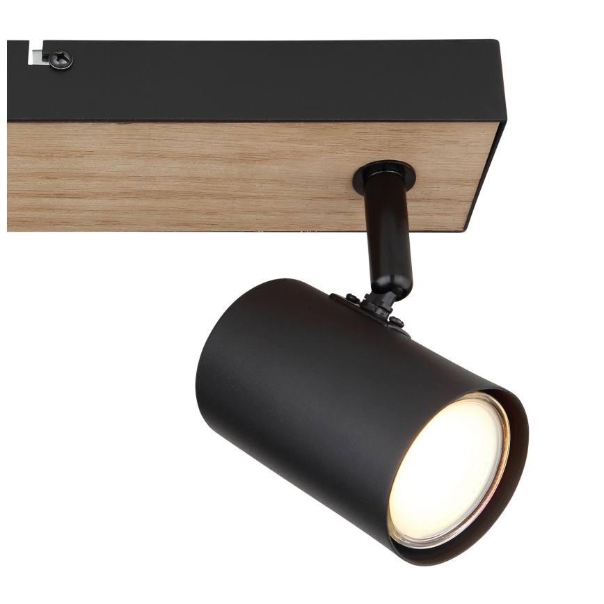 Globo - Спот 2xGU10/35W/230V черен/кафяв