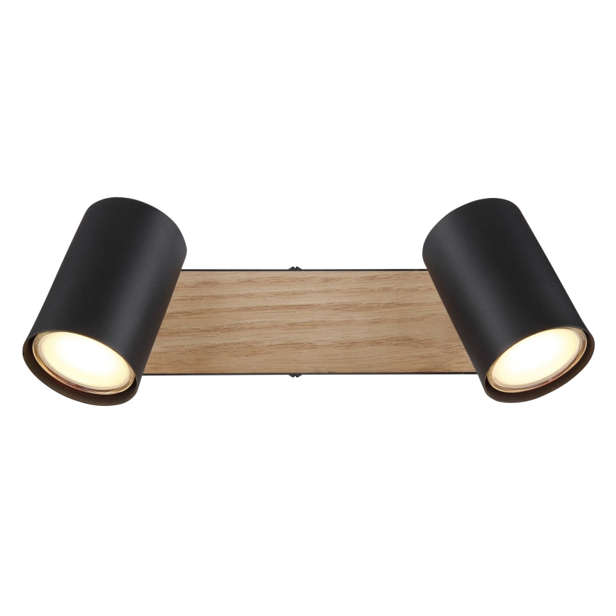 Globo - Спот 2xGU10/35W/230V черен/кафяв