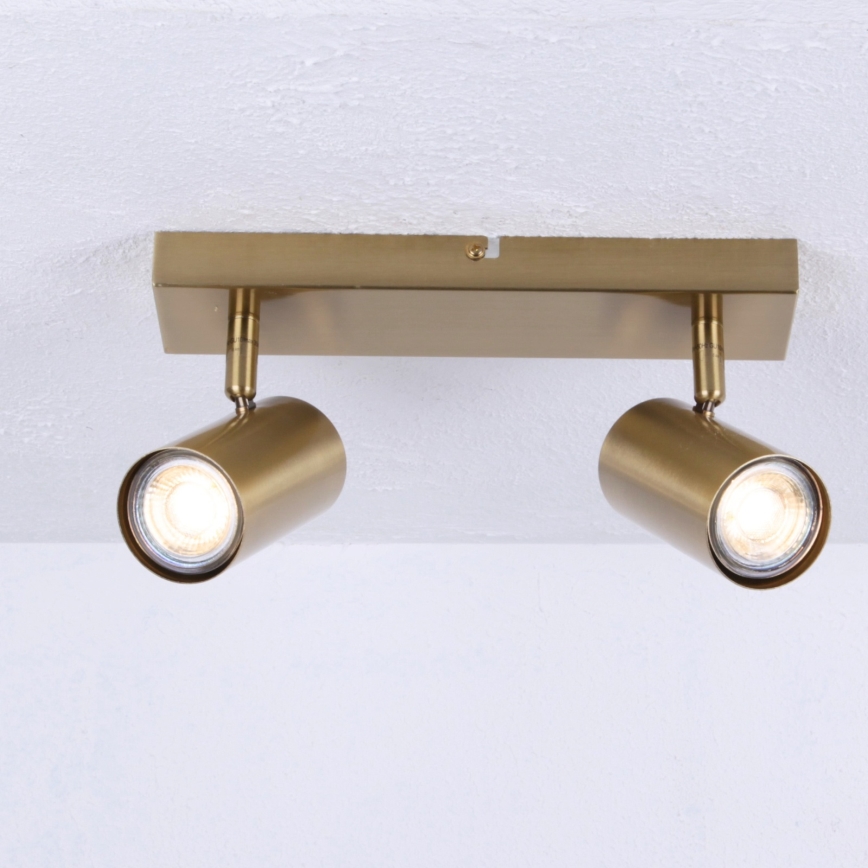 Globo - Спот 2xGU10/35W/230V златист