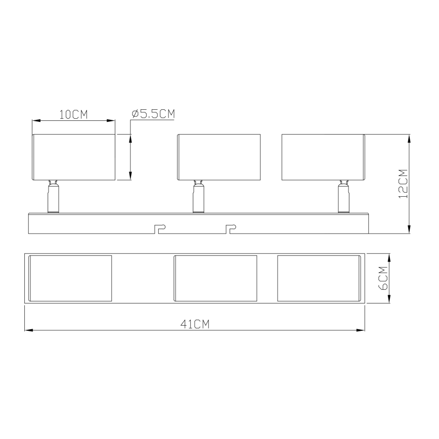Globo - Спот 3xGU10/35W/230V сив/кафяв