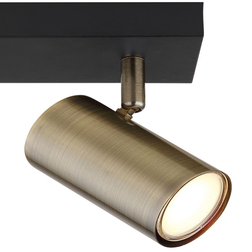 Globo - Спот 3xGU10/35W/230V черен/месинг