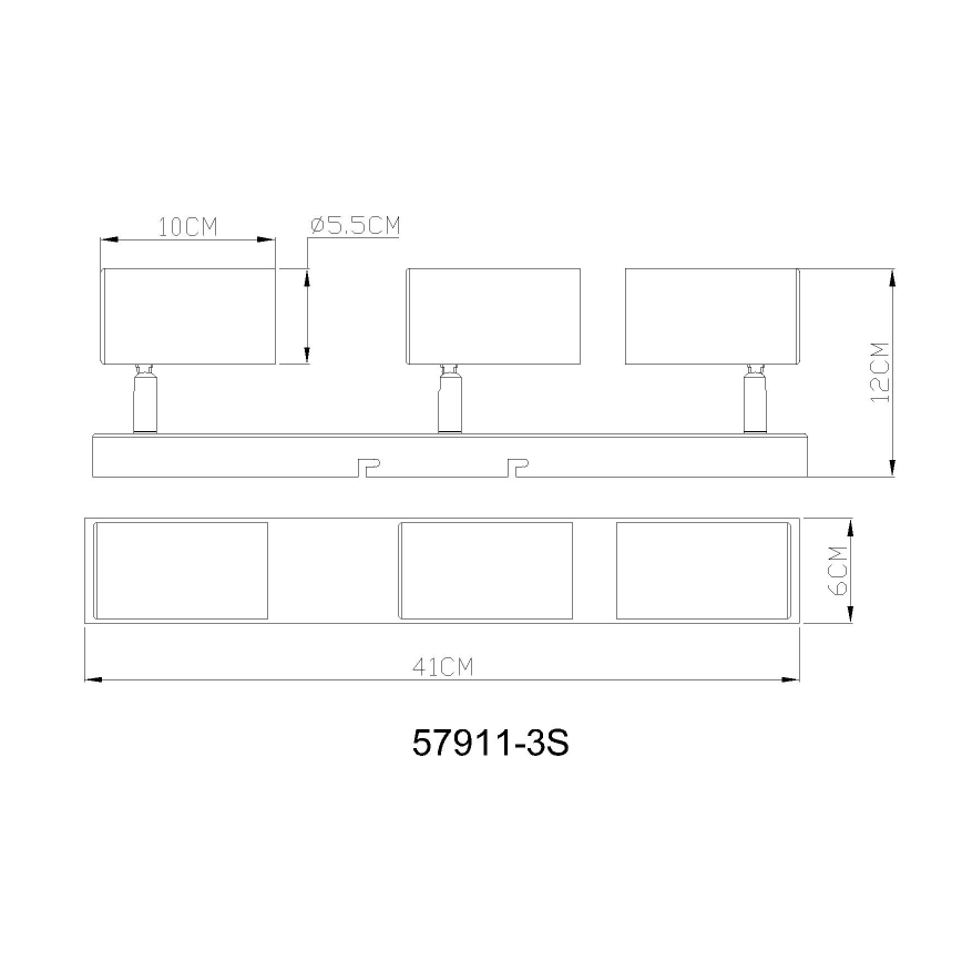 Globo - Спот 3xGU10/25W/230V