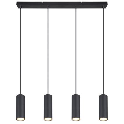Globo - Висящ полилей 4xGU10/35W/230V черен