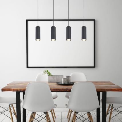 Globo - Висящ полилей 4xGU10/35W/230V черен