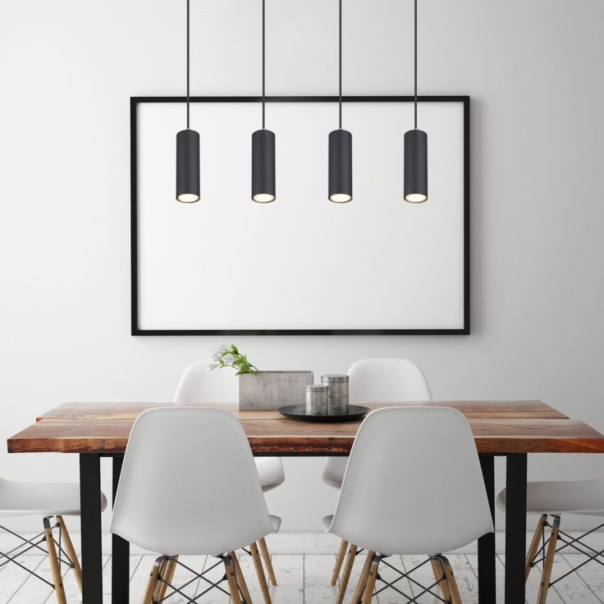 Globo - Висящ полилей 4xGU10/35W/230V черен