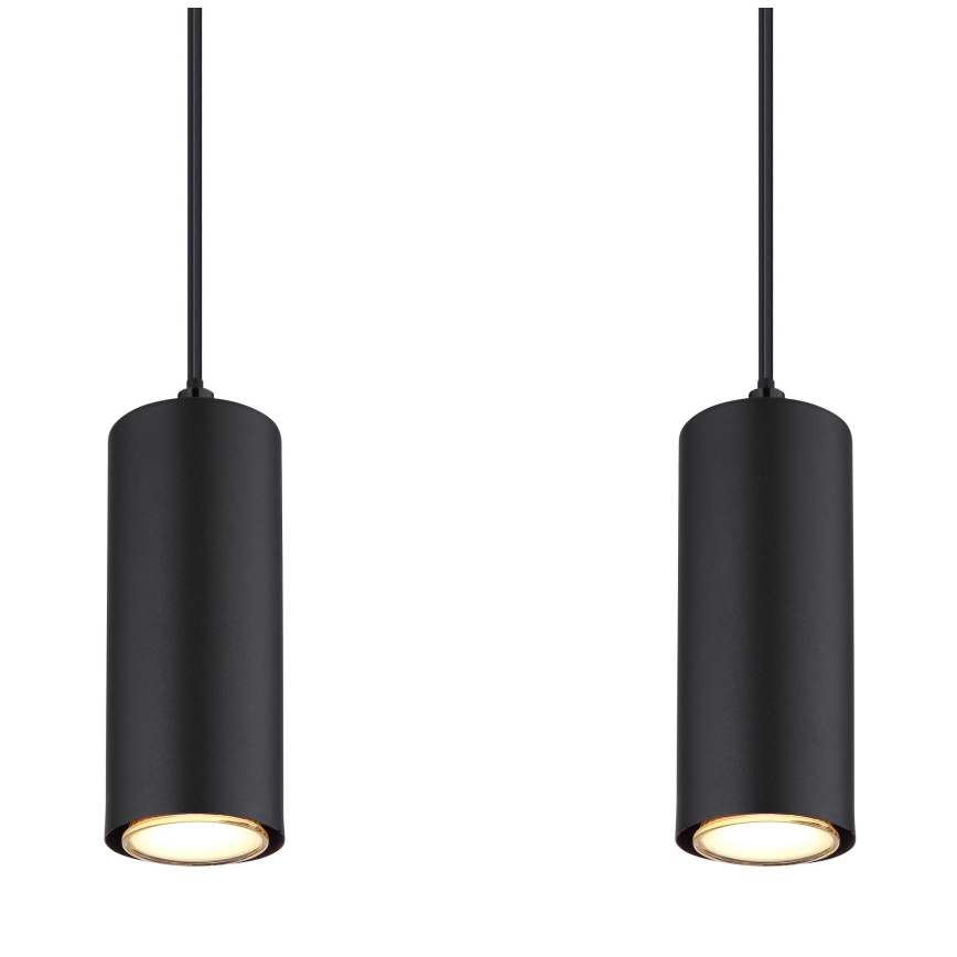 Globo - Пендел 4xGU10/35W/230V черен/кафяв