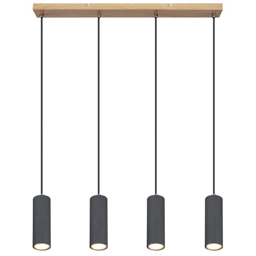 Globo - Висящ полилей 4xGU10/35W/230V сив/кафяв