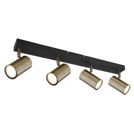 Globo - Спот 4xGU10/35W/230V черен/месинг