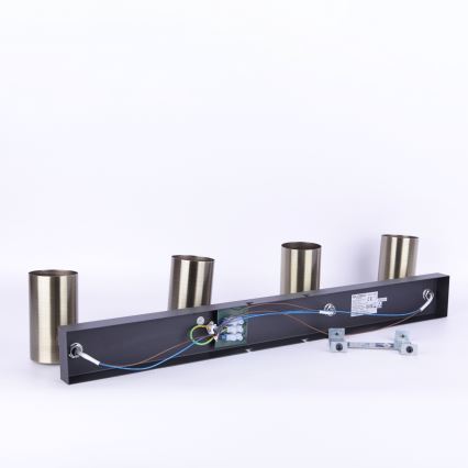 Globo - Спот 4xGU10/35W/230V черен/месинг