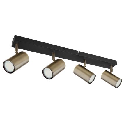 Globo - Спот 4xGU10/35W/230V черен/месинг