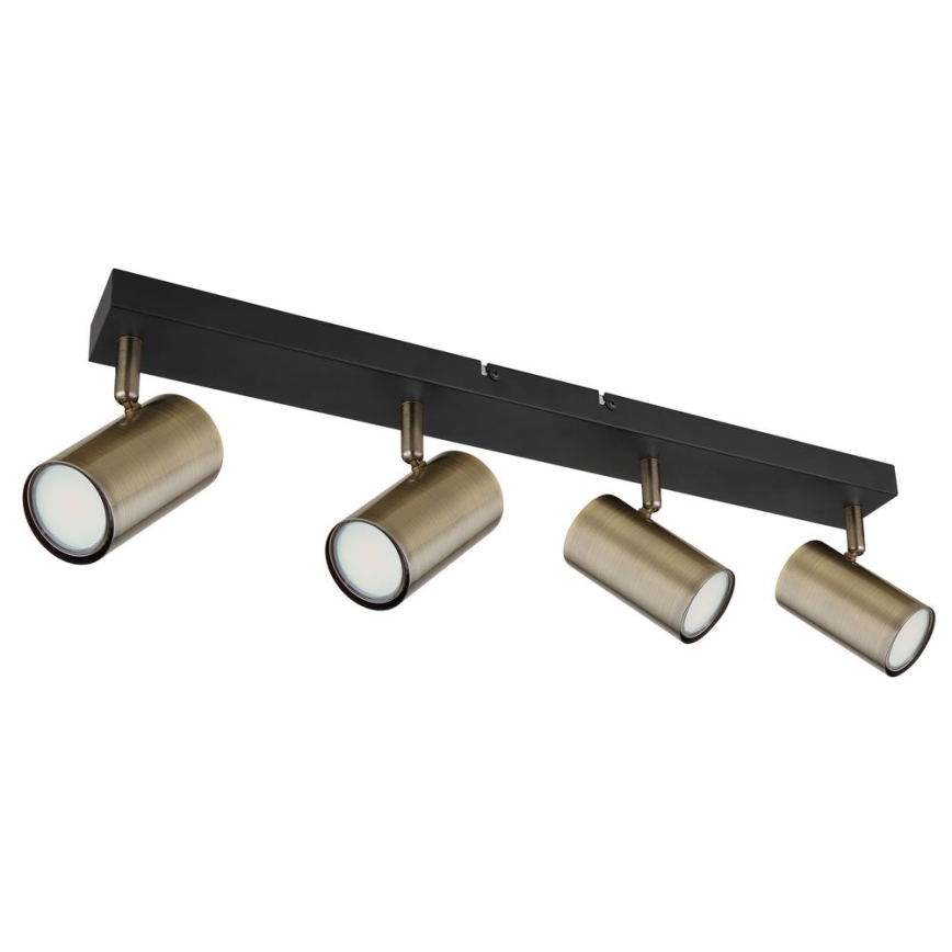 Globo - Спот 4xGU10/35W/230V черен/месинг