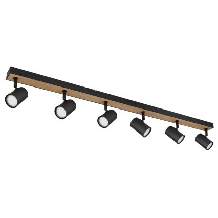 Globo - Спот 6xGU10/35W/230V черен/кафяв