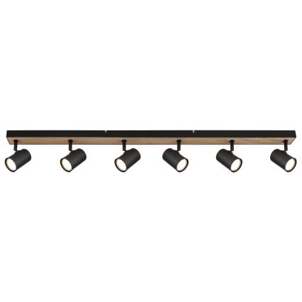 Globo - Спот 6xGU10/35W/230V черен/кафяв