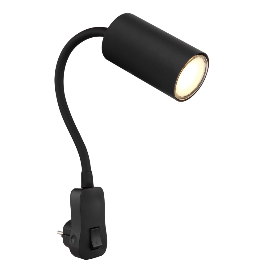 Globo - Стенно точково осветително тяло за включване в контакт 1xGU10/35W/230V черно