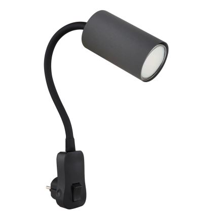Globo - Стенен спот с превключвател 1xGU10/35W/230V черен