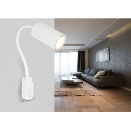 Globo - стенен спот за контакт 1xGU10/35W/230V бял