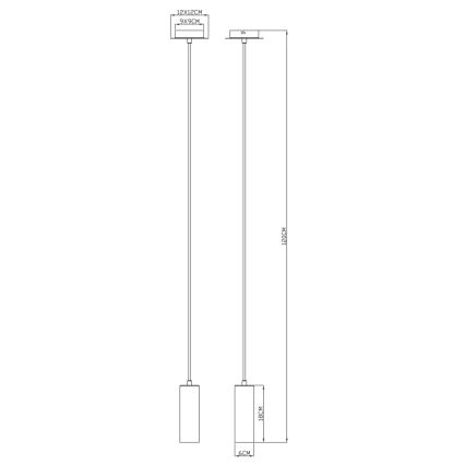 Globo - Пендел 1xGU10/35W/230V сив/кафяв