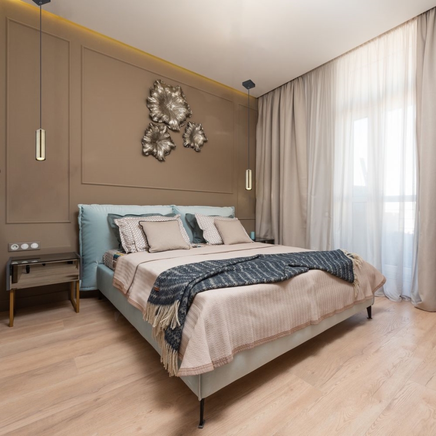 Globo - Пендел 1xGU10/35W/230V черен/месинг