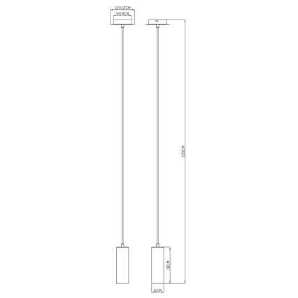 Globo - Пендел 1xGU10/35W/230V бял