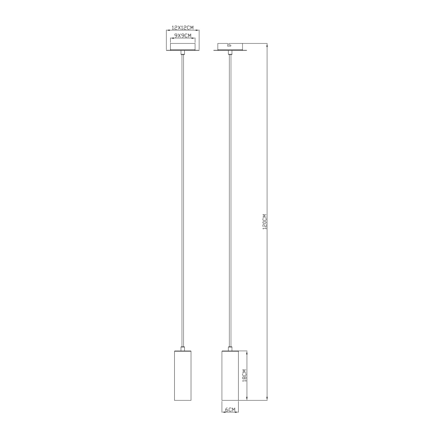 Globo - Пендел 1xGU10/35W/230V бял