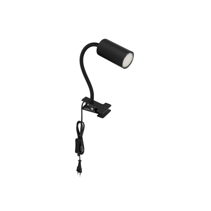 Globo - Гъвкава лампа с щипка 1xGU10/25W/230V черна