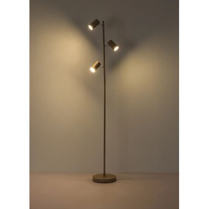 Globo - Подова лампа 3xGU10/5W/230V бежова