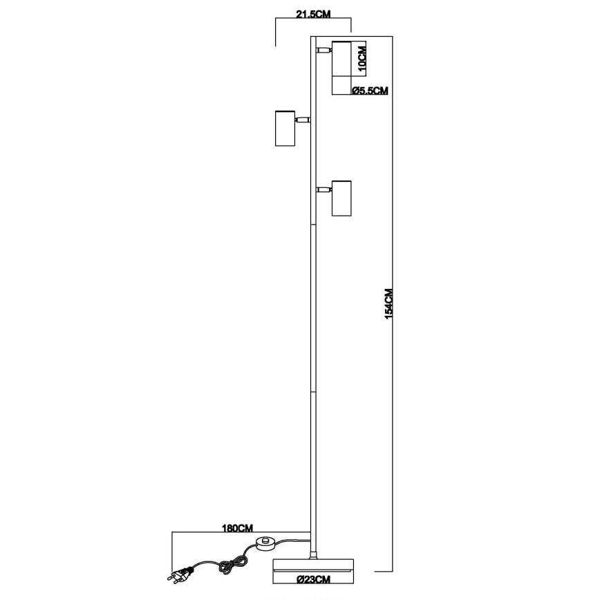 Globo - Подова лампа 3xGU10/5W/230V