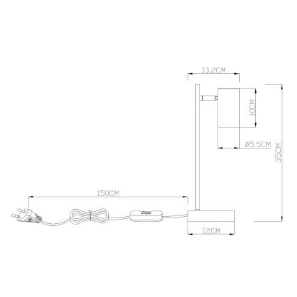 Globo - Настолна лампа 1xGU10/5W/230V оранжев