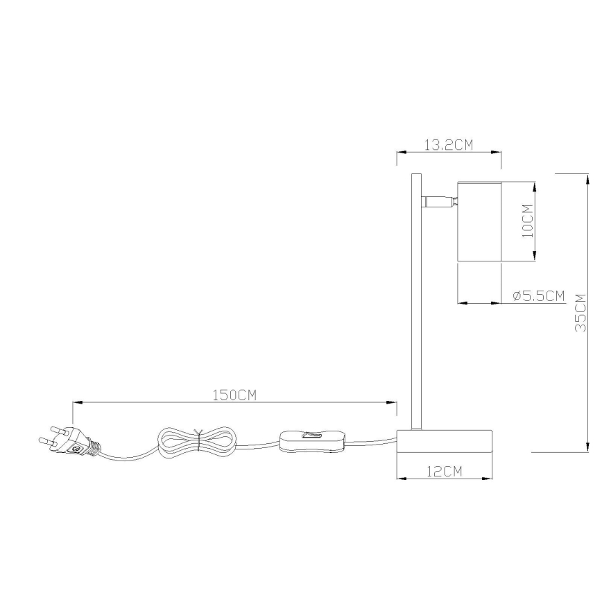 Globo - Настолна лампа 1xGU10/5W/230V сив/антрацит